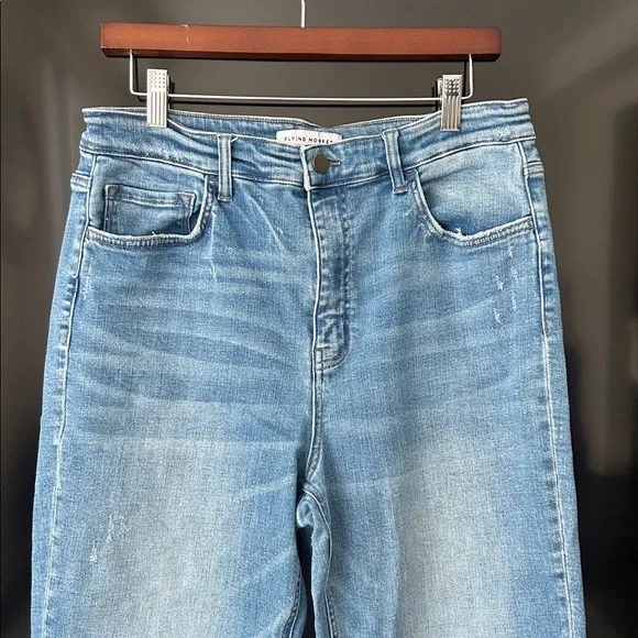 Flying Monkey Distressed High Waist Raw Hem Jeans Women’s Size 31 - Picture 17 of 17